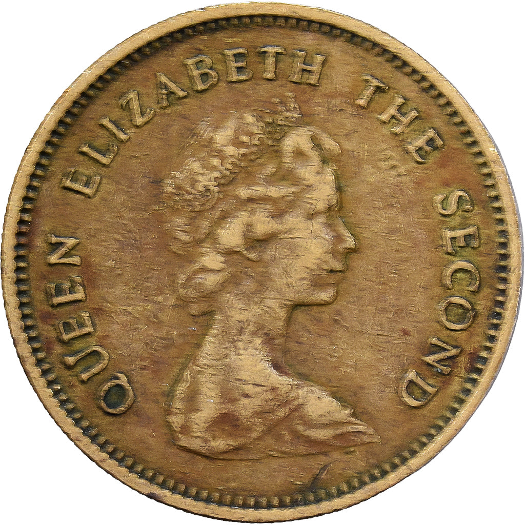 Hong Kong, Elizabeth II, 50 Cents, 1977, Nickel-brass, VF(30-35), KM:41