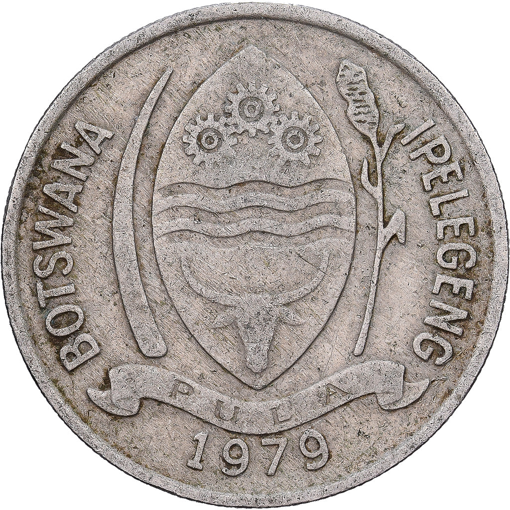 Botswana, 10 Thebe, 1979, British Royal Mint, Rame-nichel, MB+, KM:5
