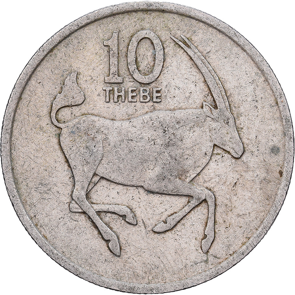 Botswana, 10 Thebe, 1979, British Royal Mint, Rame-nichel, MB+, KM:5