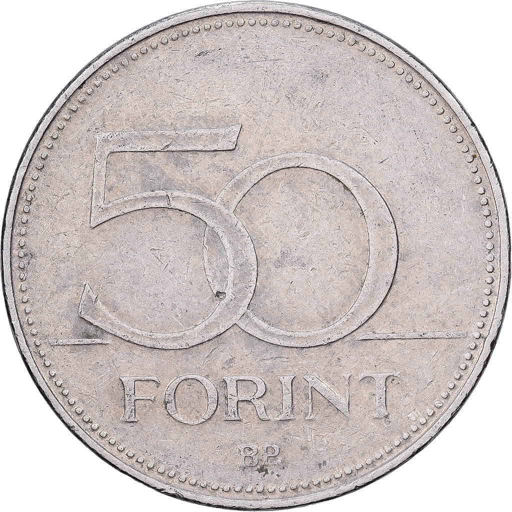 Ungheria, 50 Forint, 1997, Budapest, Rame-nichel, MB, KM:697