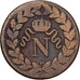Frankreich, Napoleon I, 1 Décime, 1815, Strasbourg, Bronze, SGE+, Gadoury:195e