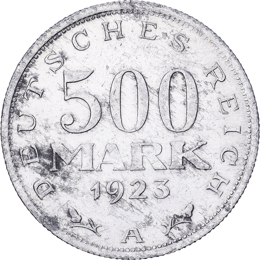 Deutschland, 500 Mark, 1923, Berlin, Weimar Republic, Aluminium, S+, KM:36