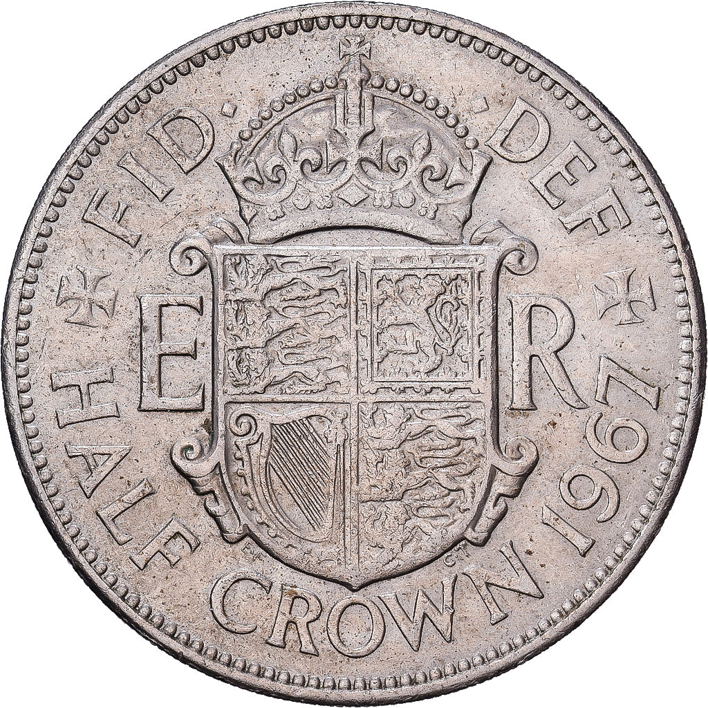 Grã-Bretanha, Elizabeth II, Half crown, 1967, British Royal Mint