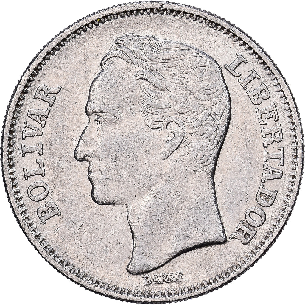 Venezuela, Bolivar, 1967, British Royal Mint, Nikiel, AU(50-53), KM:42