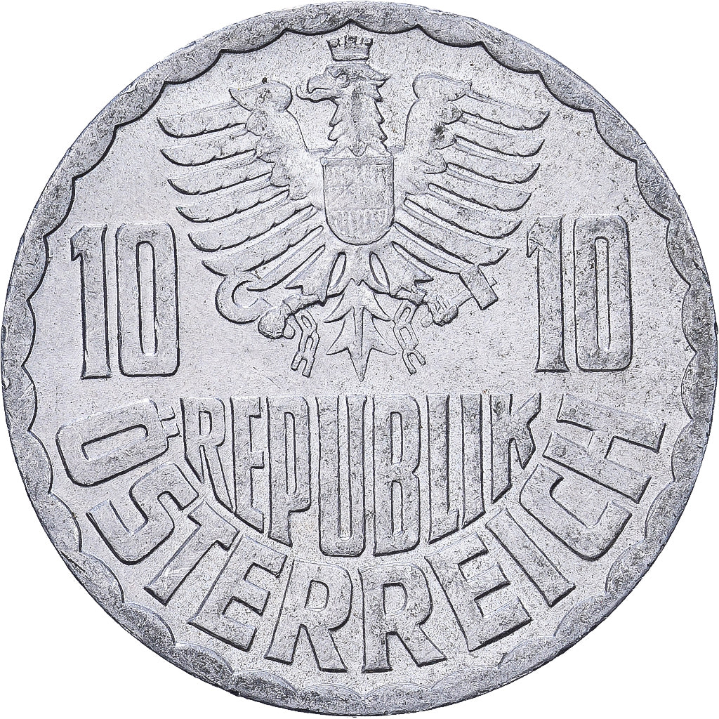 Austria, 10 Groschen, 1974, Vienna, Aluminum, EF(40-45), KM:2878