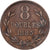 Guernsey, 8 Doubles, 1885, Heaton, Bronce, MBC, KM:7