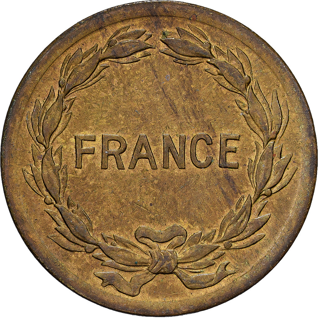Francia, 2 Francs, 1944, Philadelphia, Rame-alluminio, BB, Gadoury:537
