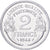 Francia, 2 Francs, Morlon, 1944, Paris, Alluminio, BB+, Gadoury:538a, KM:886a.1
