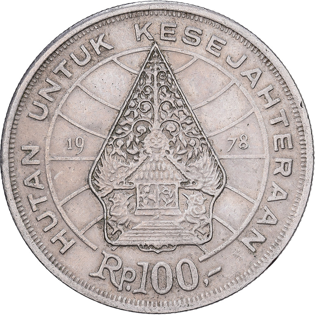 Indonesia, 100 Rupiah, 1978, Rame-nichel, BB, KM:42