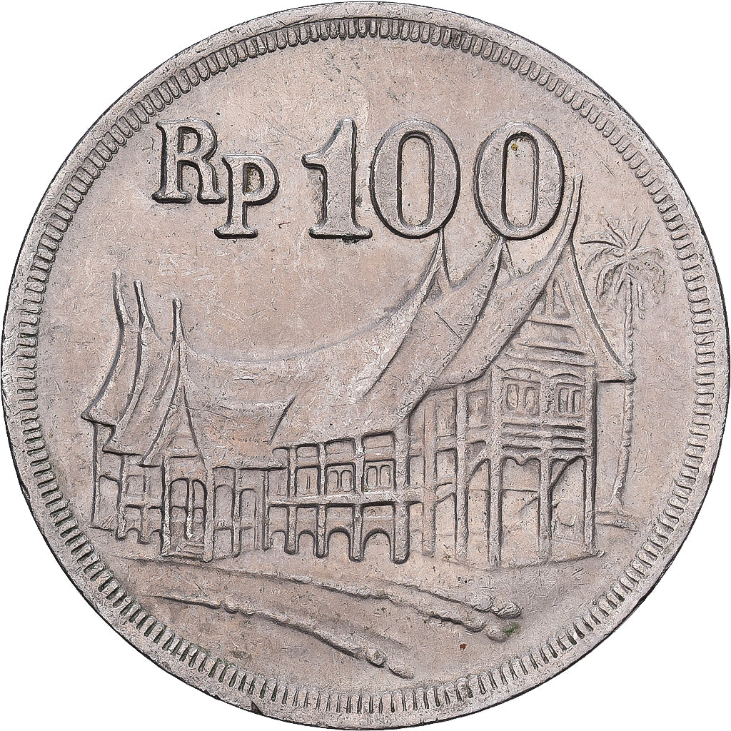Coin, Indonesia, 100 Rupiah, 1973, EF(40-45), Copper-nickel, KM:36