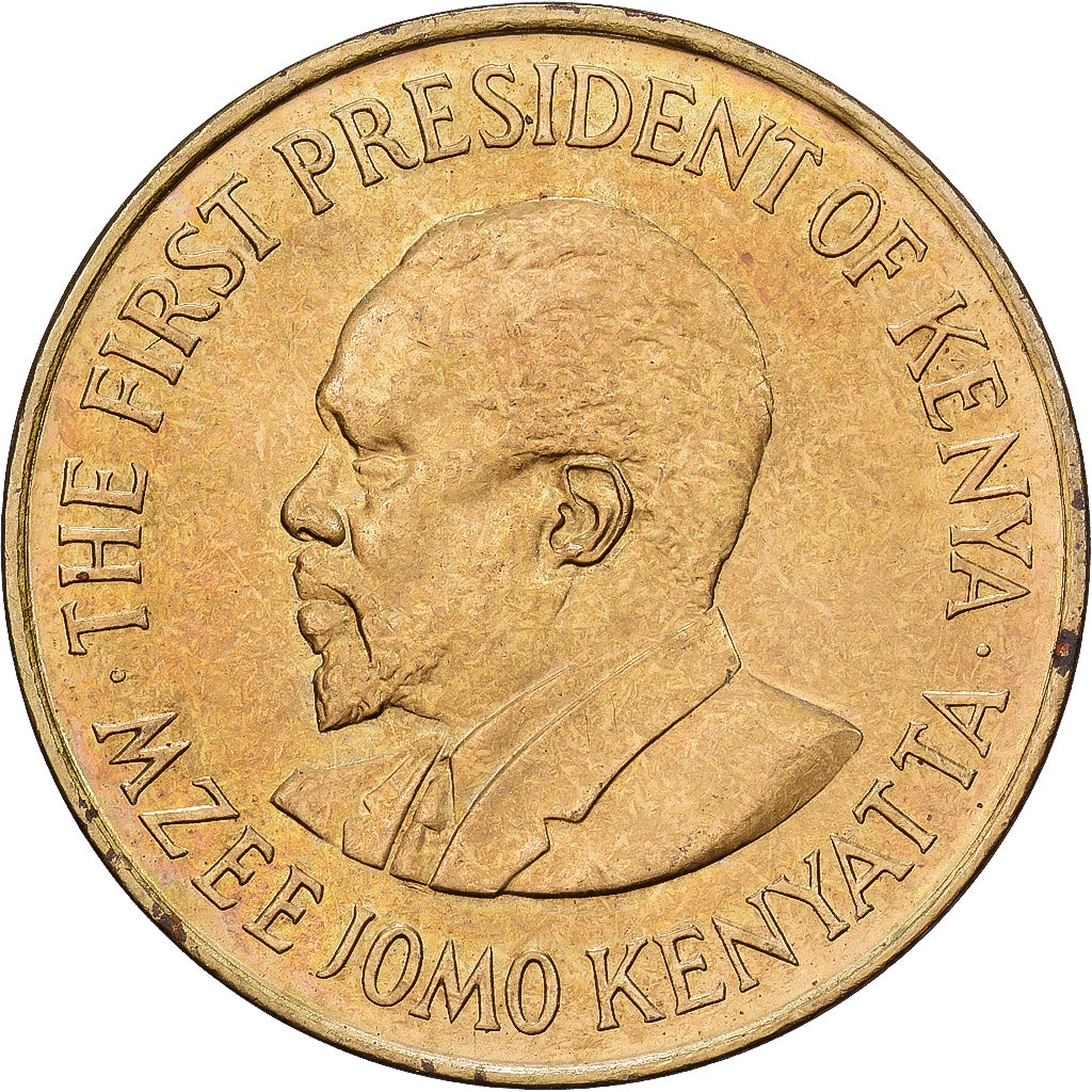 Kenya, 5 Cents, 1978, British Royal Mint, Nickel-brass, S+, KM:10
