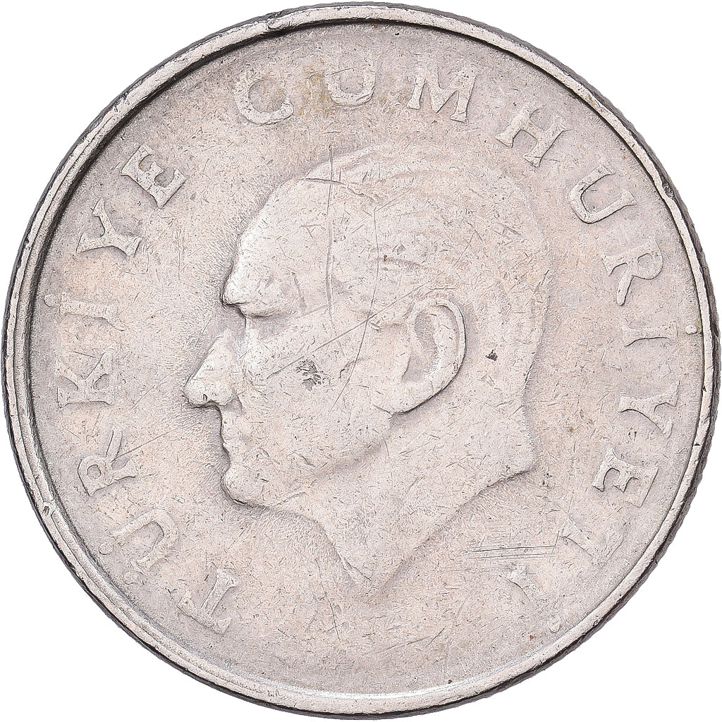 Coin, Turkey, 50 Lira, 1986, VF(30-35), Copper-Nickel-Zinc, KM:966