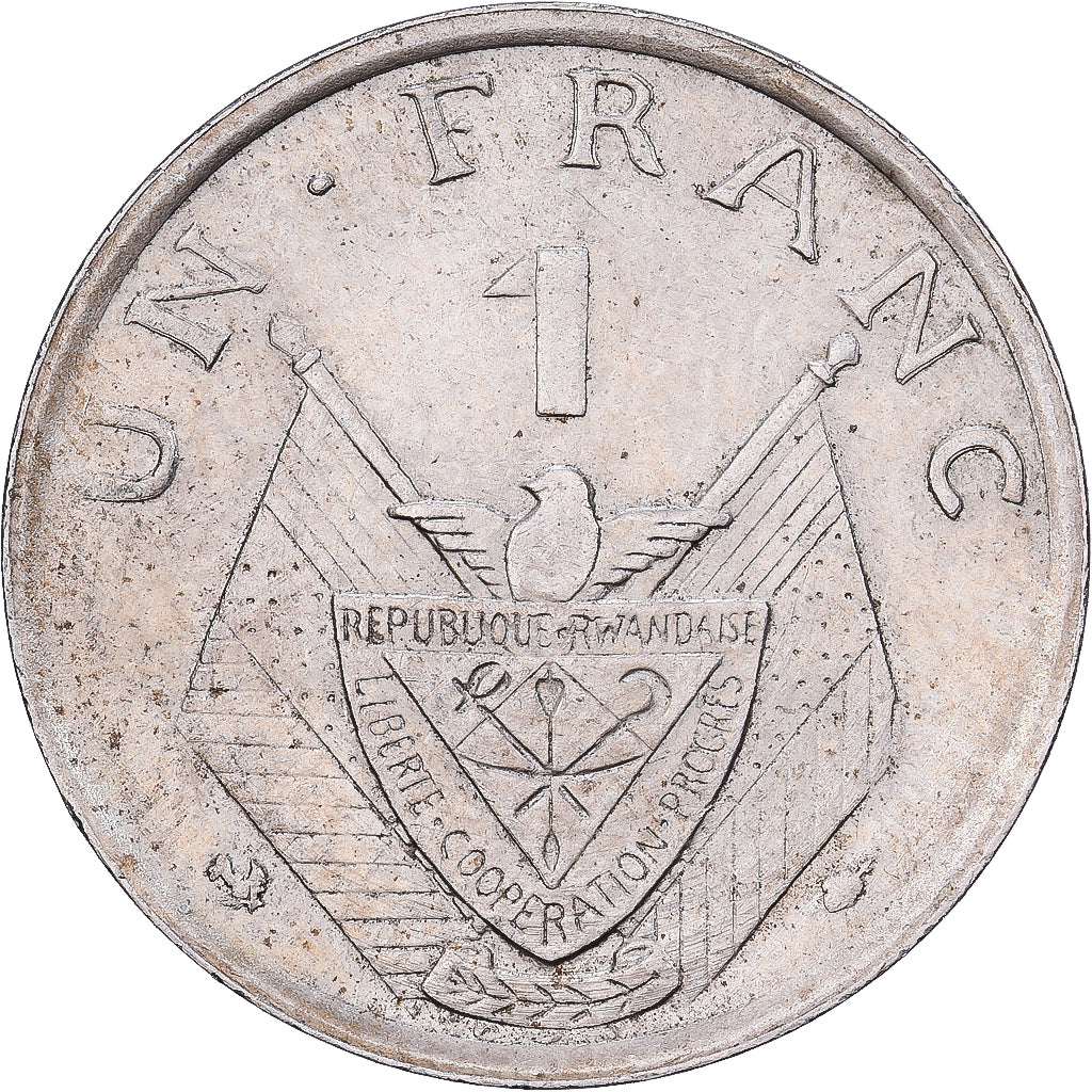 Coin, Rwanda, Franc, 1965, VF(30-35), Copper-nickel, KM:5