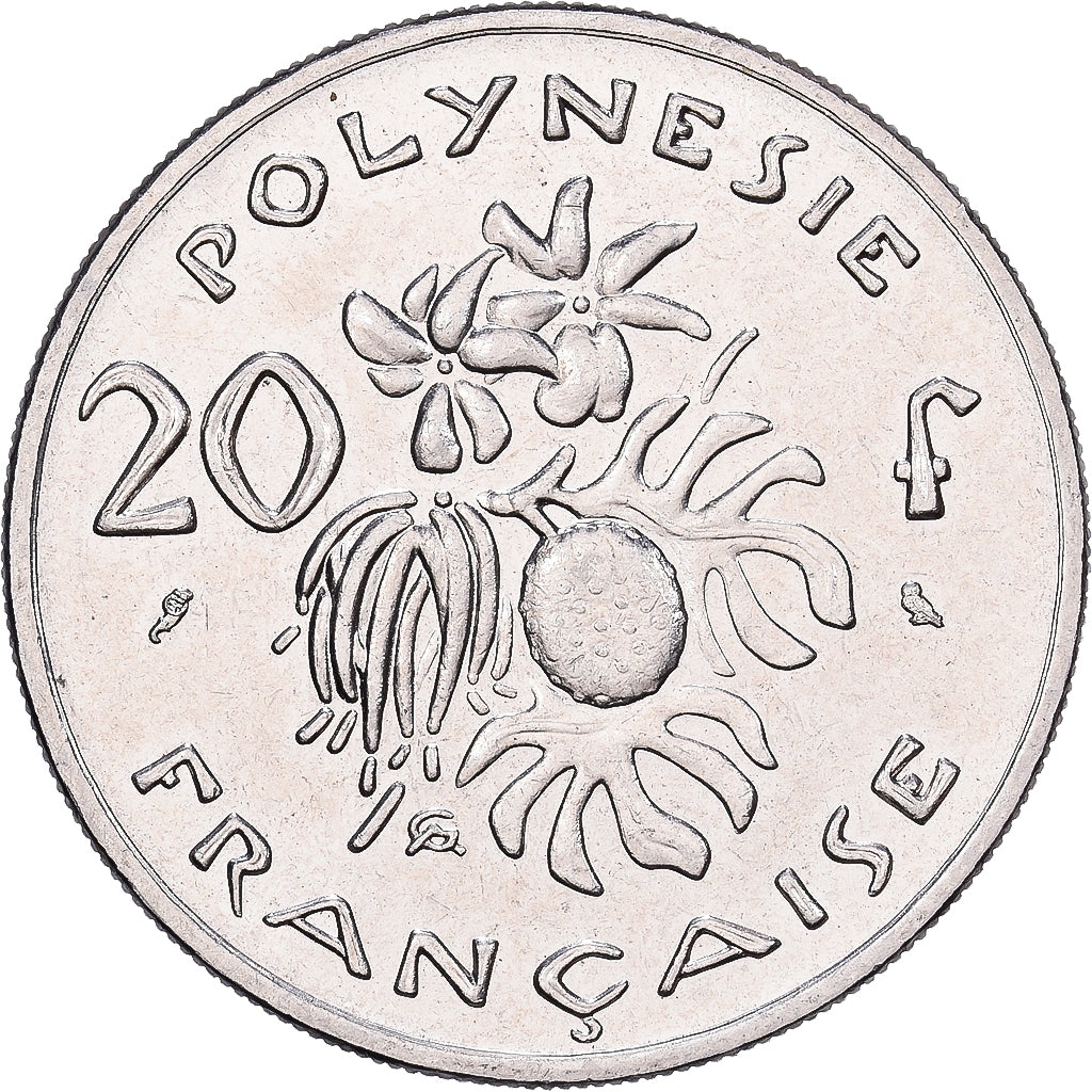 French Polynesia, 20 Francs, 1973, Paris, Nickel, MS(60-62), KM:9