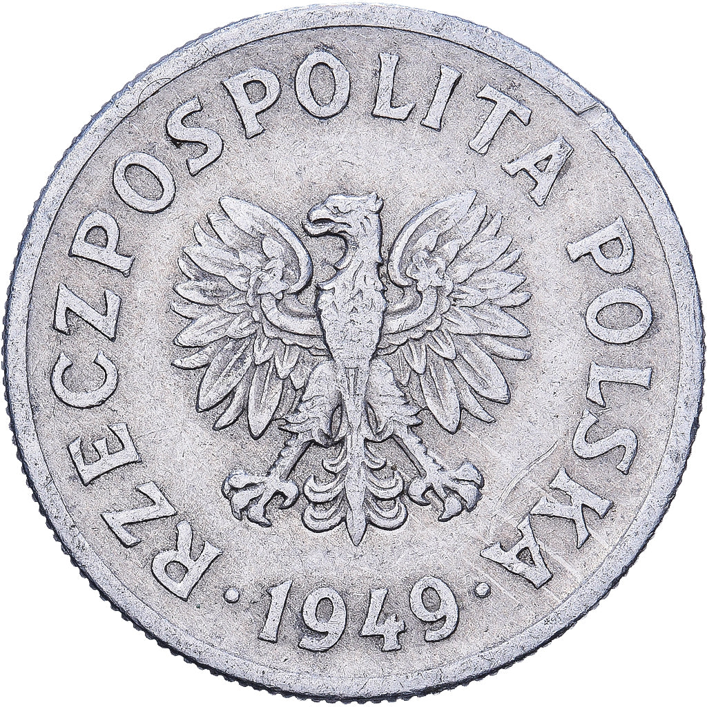 Polen, 50 Groszy, 1949, Warsaw, Aluminium, S+, KM:48.1