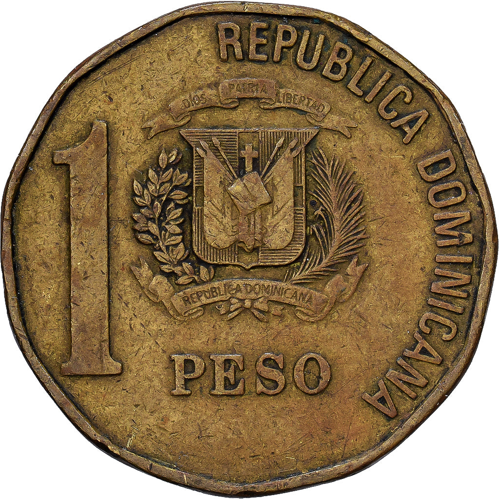Dominican Republic, Peso, 1993, laiton, EF(40-45), KM:80.1