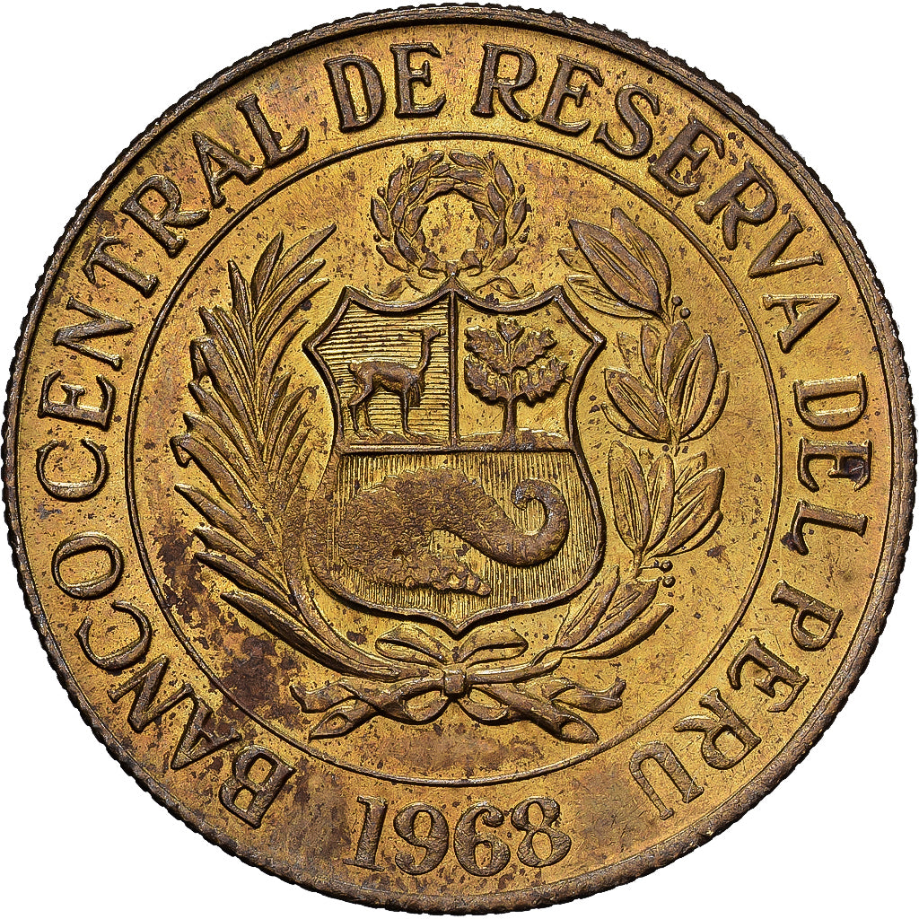 Pérou, Sol, 1968, Laiton, TTB, KM:248