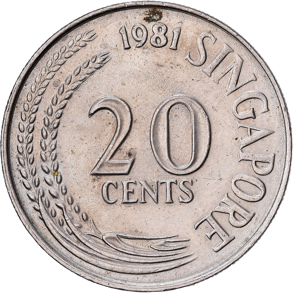 Singapour, 20 Cents, 1981, Singapore Mint, Cupro-nickel, TTB, KM:4