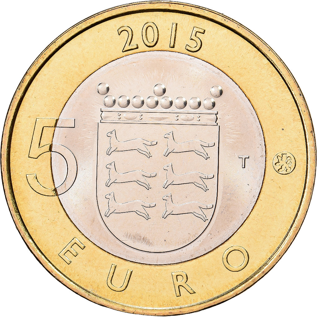 Finland, 5 Euro, 2015, Mint of Finland, Bi-Metallic, MS(63), KM:242
