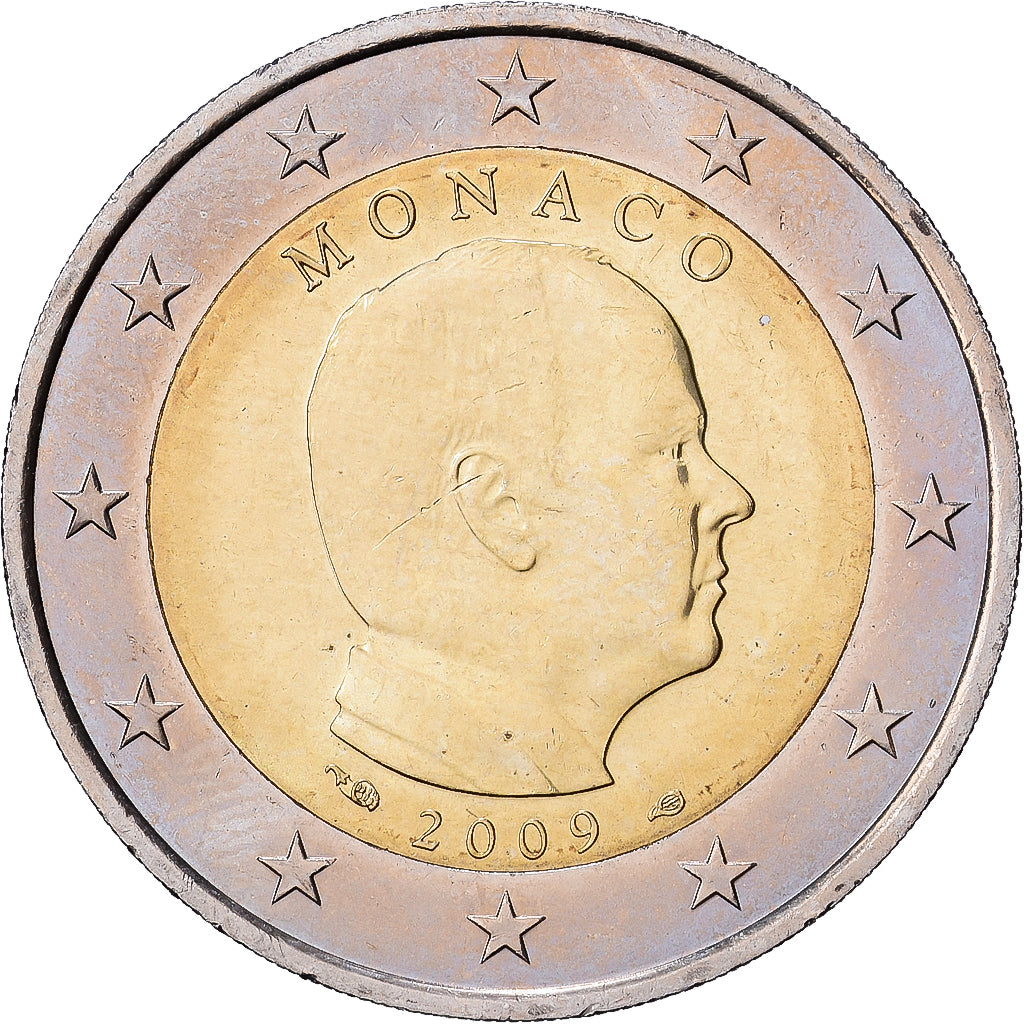 Monaco, 2 Euro, 2009, Monnaie de Paris, Bi-Metallic, SS+