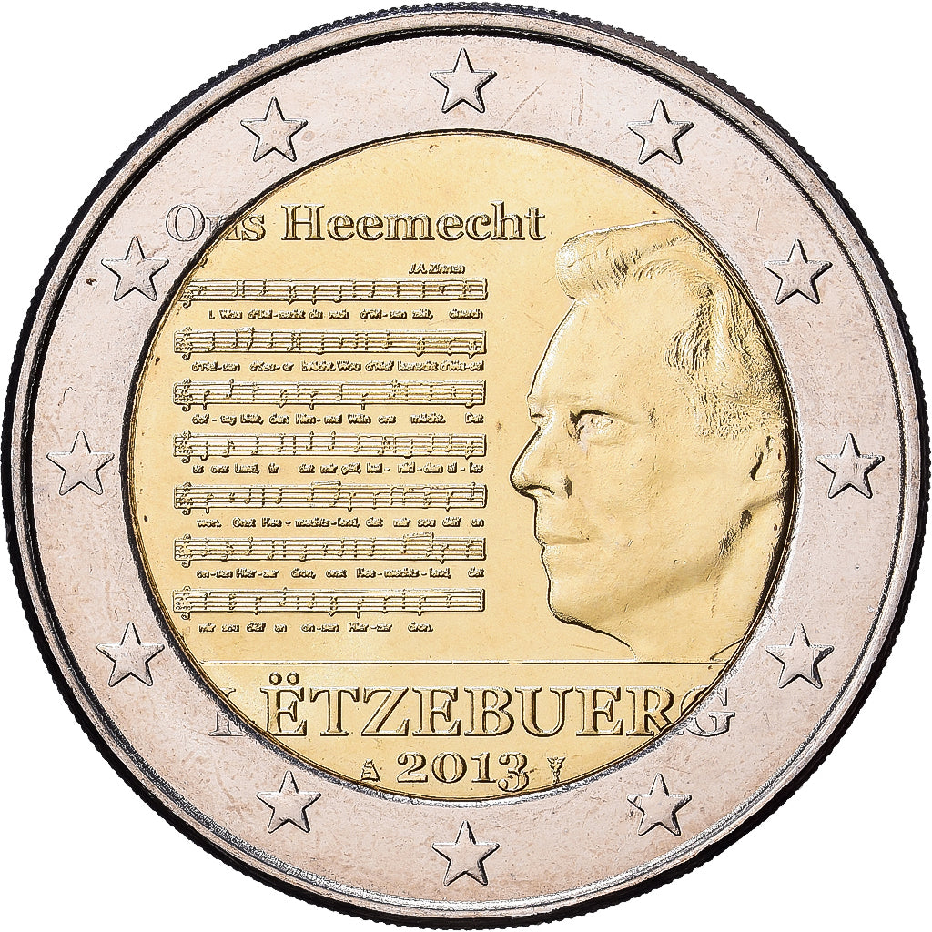 Luksemburg, 2 Euro, 2013, Monnaie Royale des Pays Bas, Bimetaliczny, MS(60-62)