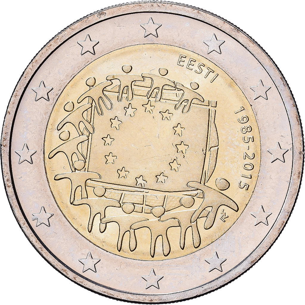 Estonia, 2 Euro, 2015, Bi-Metallic, AU(50-53), KM:76