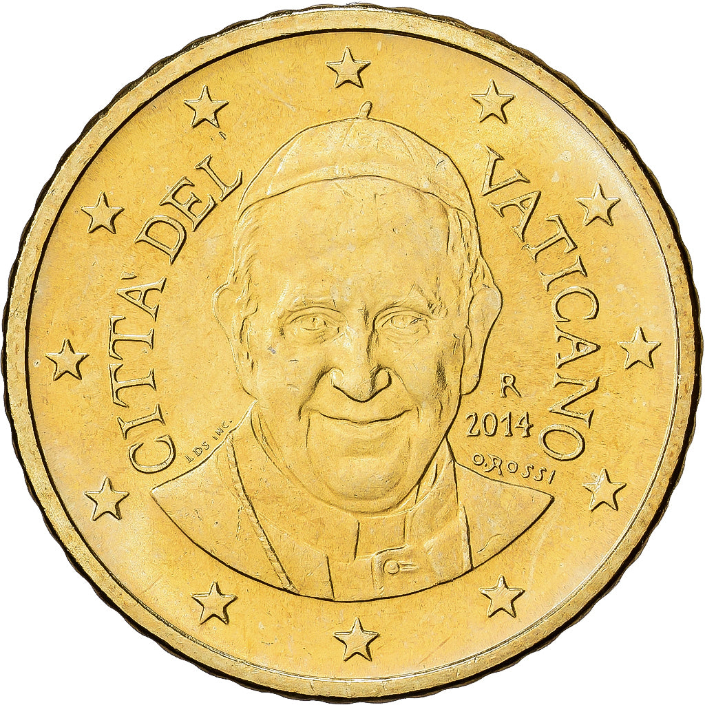Vatican, 50 Centimes, 2014, Rome, Nordic gold, AU(50-53), KM:460