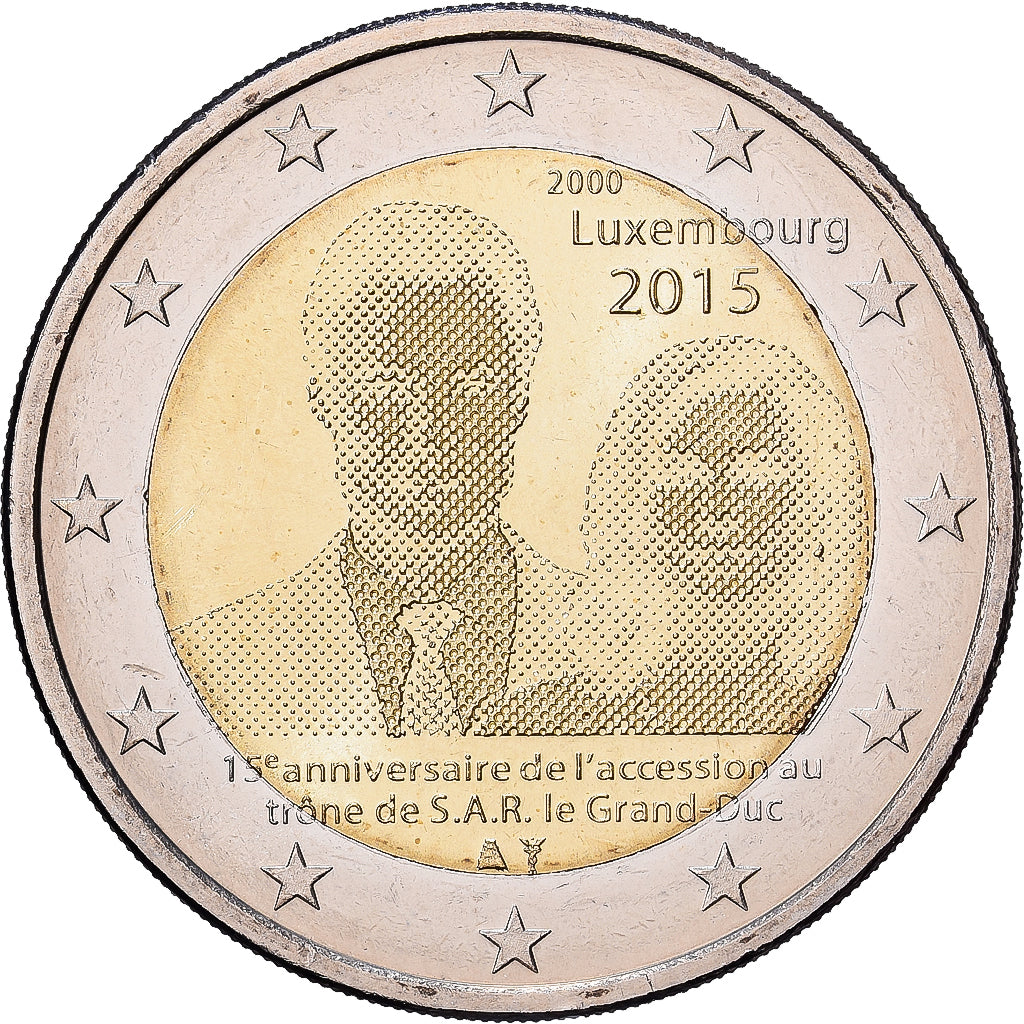 Luxembourg, 2 Euro, 15e anniversaire de l'accession au trône du Grand-Duc Henri
