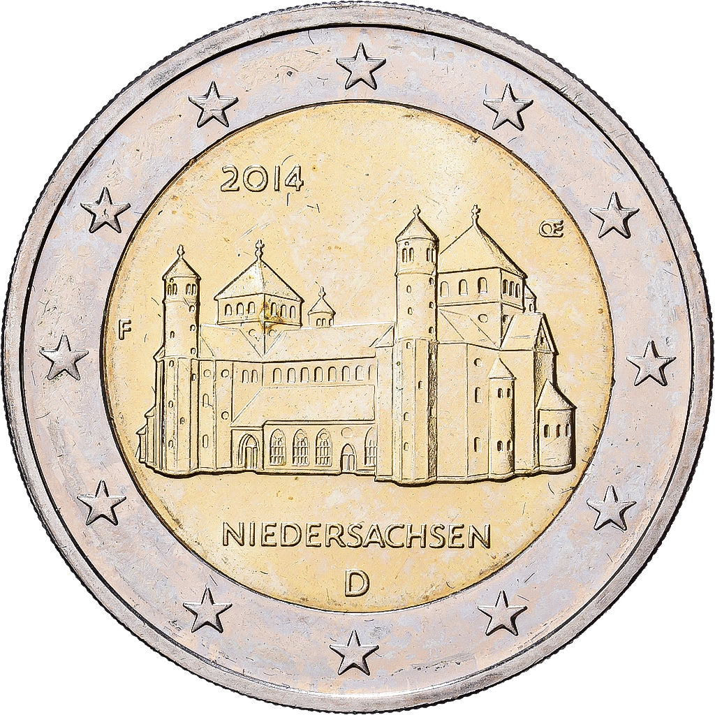 Deutschland, 2 Euro, Le land de la Basse-Saxe et l'église Saint-Michel de