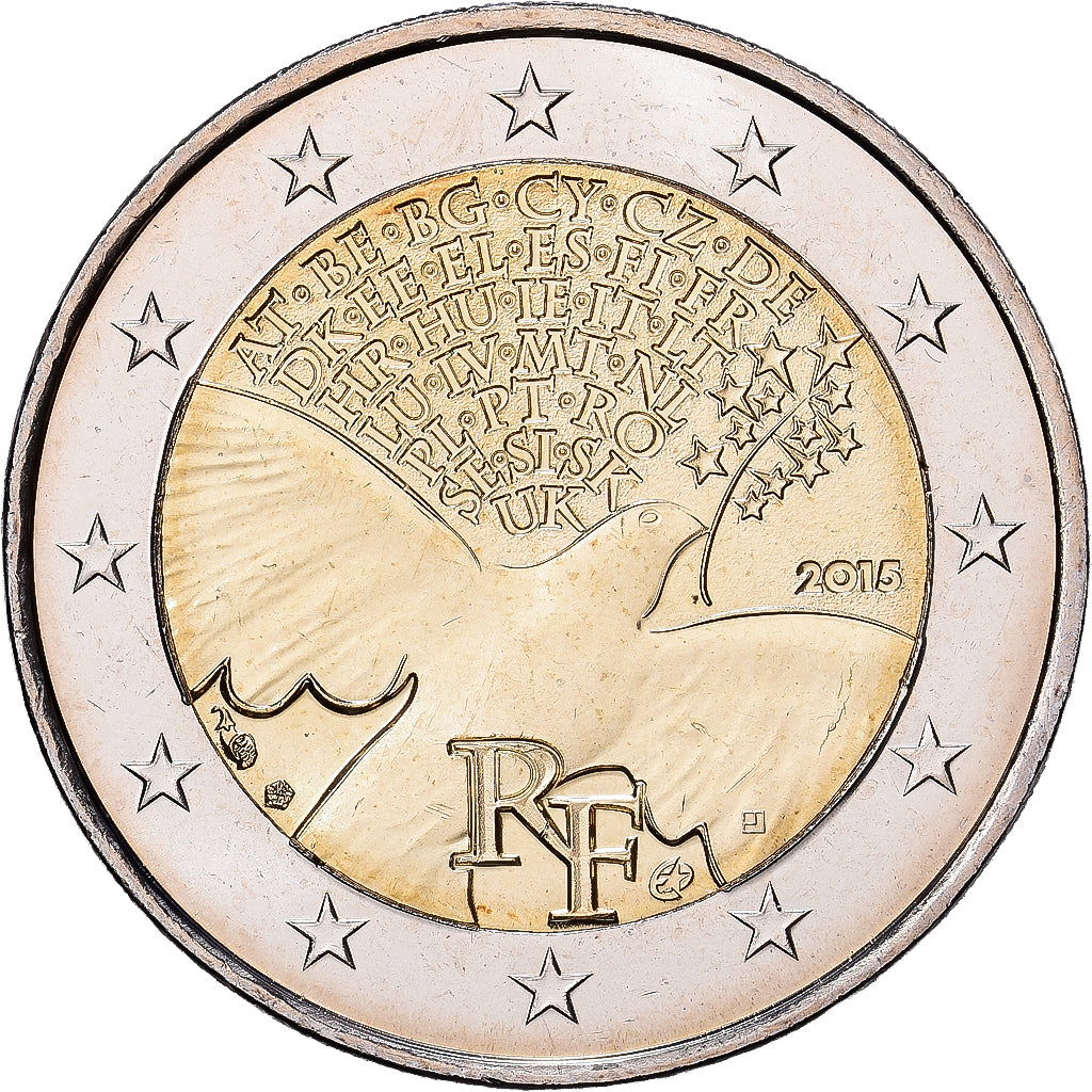 Frankreich, 2 Euro, 70e anniversaire de la fin de la Seconde Guerre mondiale