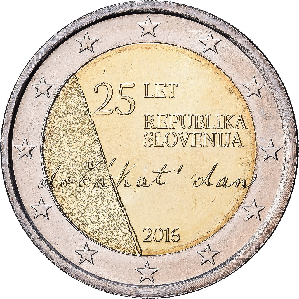 Slovenia, 2 Euro, 25e anniversaire de l’indépendance de la République