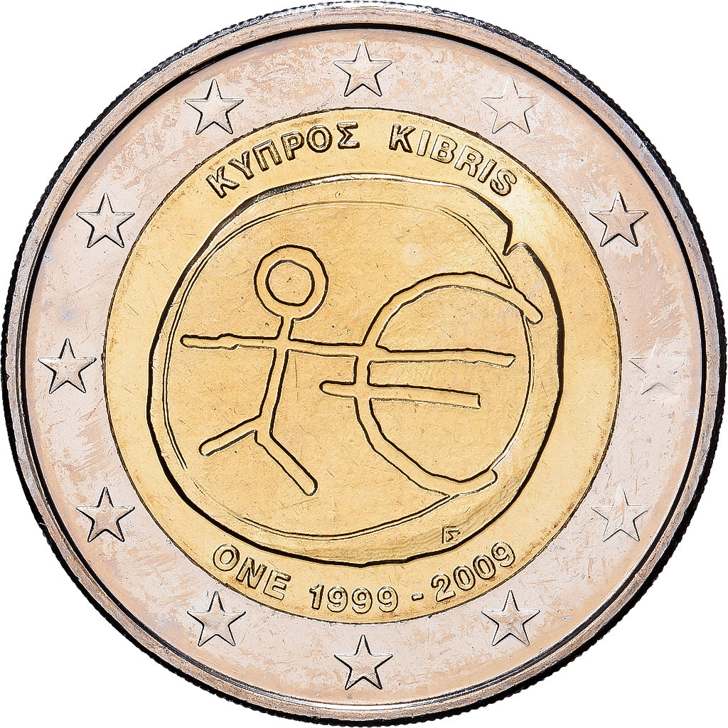 Chipre, 2 Euro, 10e anniversaire de l'Union économique et monétaire