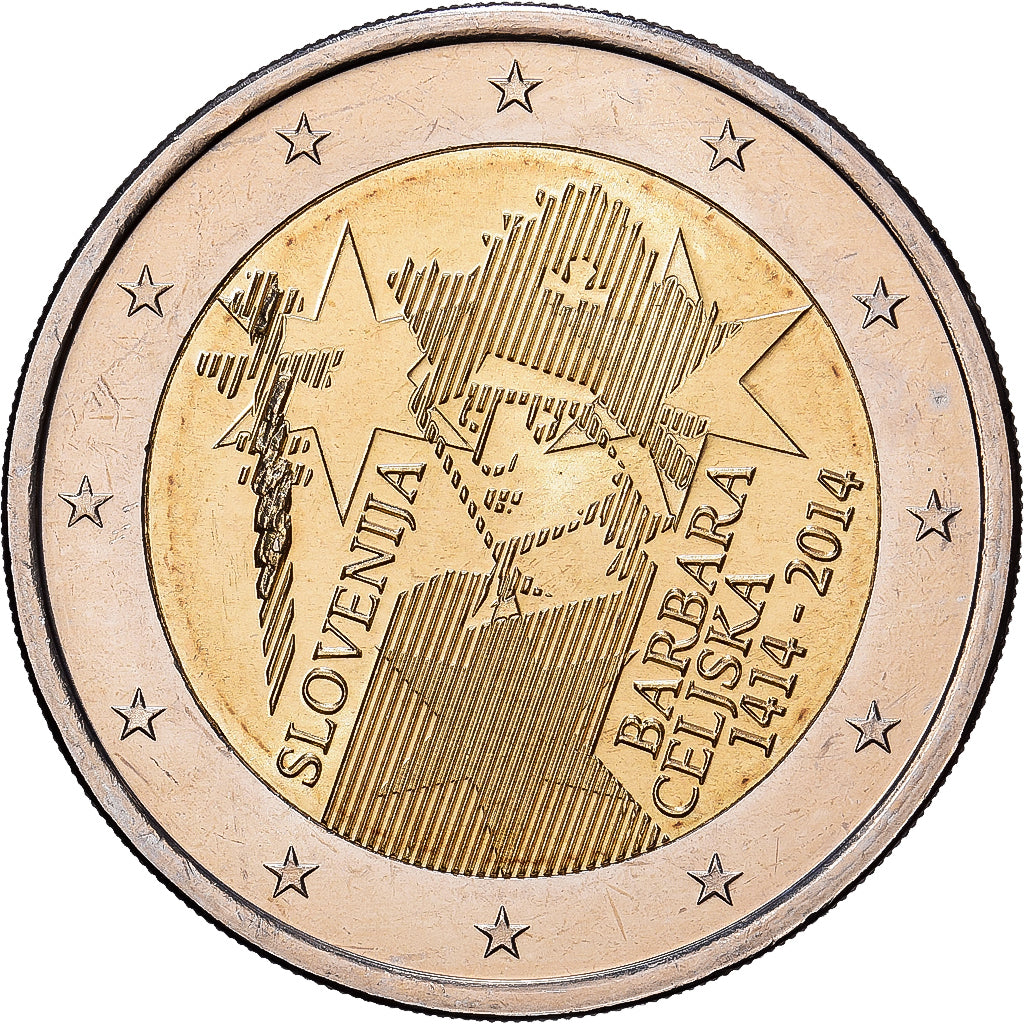 Slowenien, 2 Euro, 600e anniversaire du couronnement de Barbara de Celje