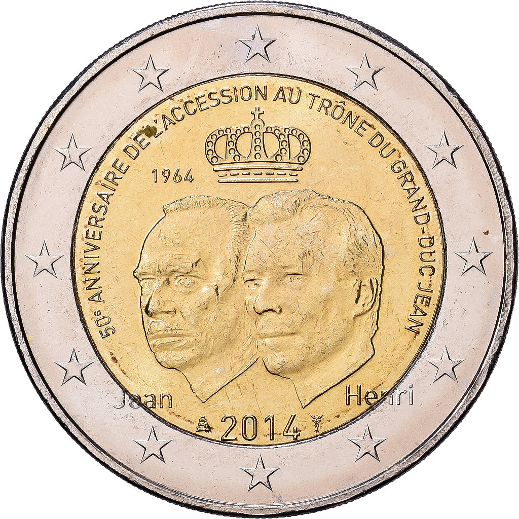 Luxemburg, 2 Euro, 50e anniversaire de l’accession au trône du Grand-Duc