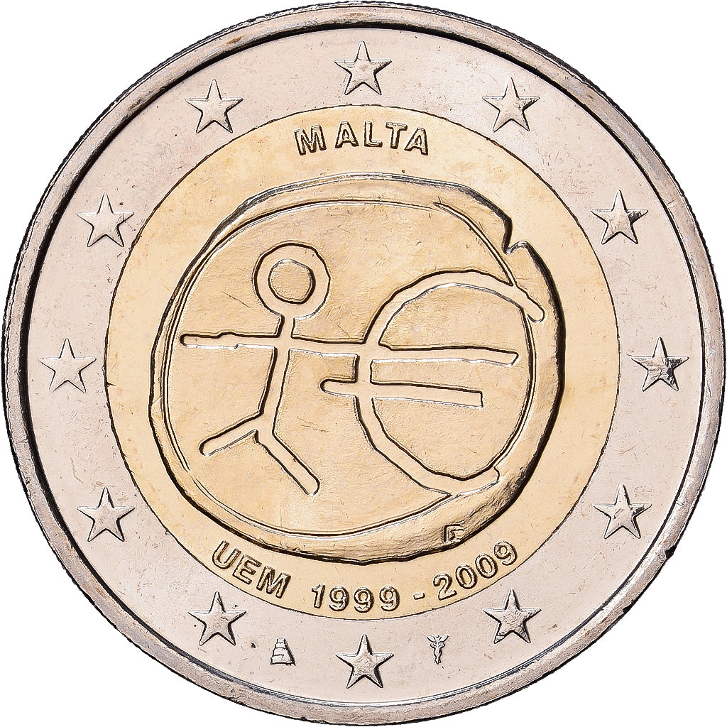 Malta, 2 Euro, 10e anniversaire de l'Union économique et monétaire