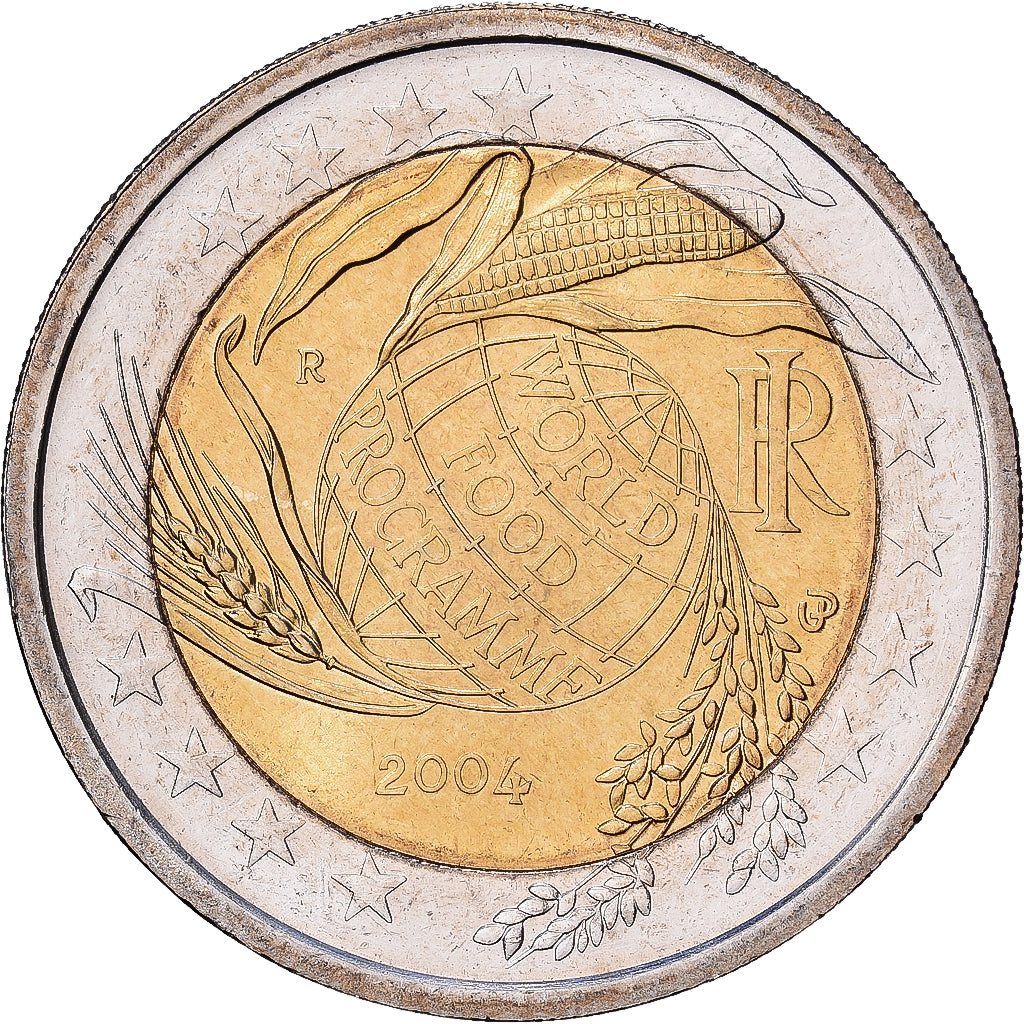 Italy, 2 Euro, 50e anniversaire du Programme alimentaire mondial, 2004, Rome