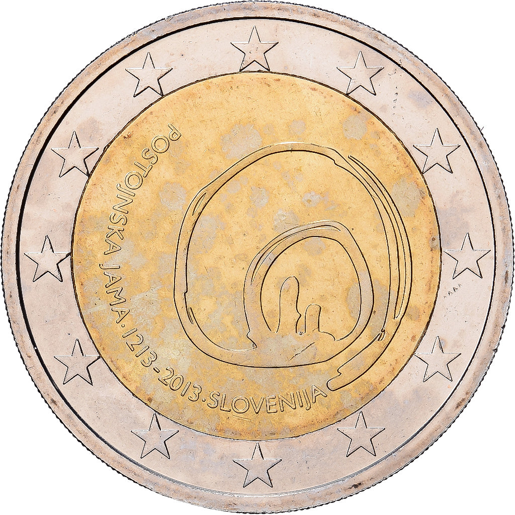 Slovénie, 2 Euro, 800e anniversaire de la découverte de la grotte de Postojna