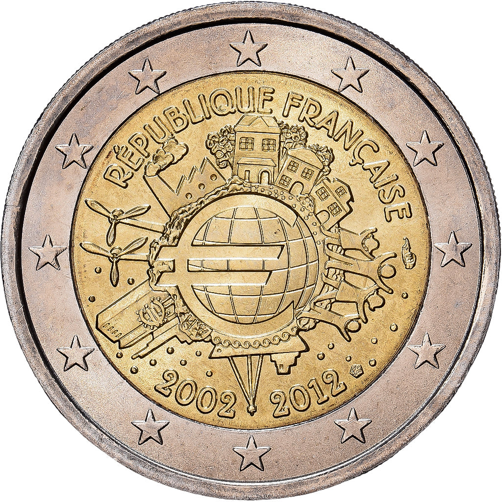 Francia, 2 Euro, 10e anniversaire de la mise en circulation de l'euro