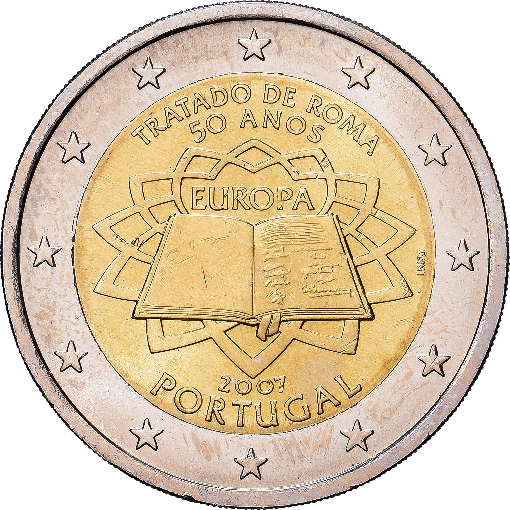 Portugal, 2 Euro, 50e anniversaire de la signature du Traité de Rome, 2007