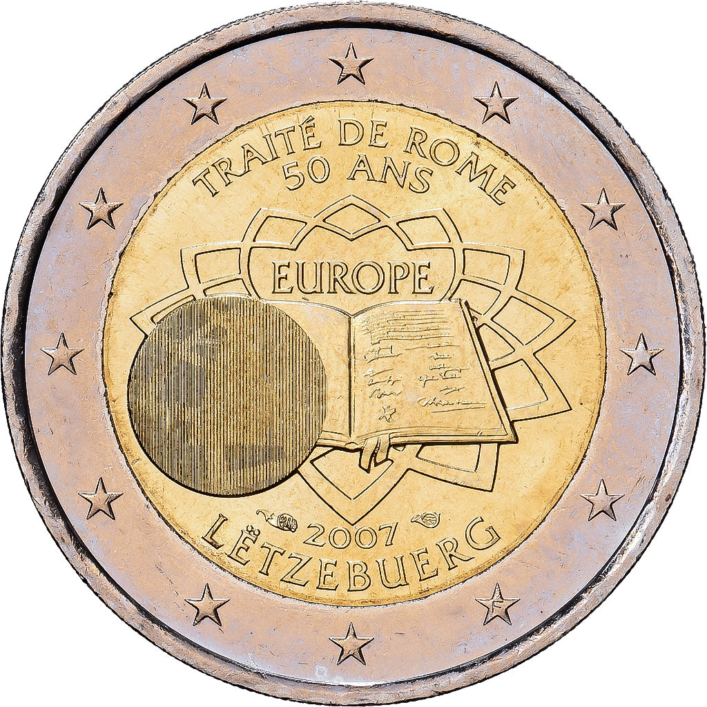 Luxemburg, 2 Euro, 50e anniversaire de la signature du Traité de Rome