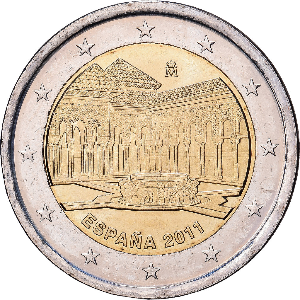 Spain, 2 Euro, L'Alhambra de Grenade, 2011, monnaie royale de madrid