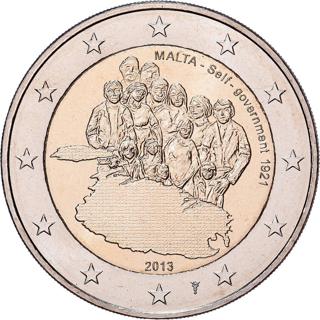 Malte, 2 Euro, Auto-détermination gouvernementale en 1921, 2013, Monnaie Royale
