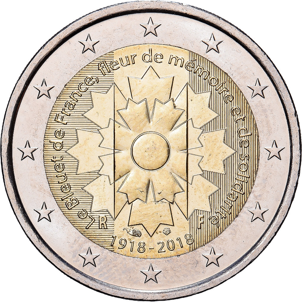 Frankreich, 2 Euro, Centenaire de la fin de la 1ère guerre mondiale : Le