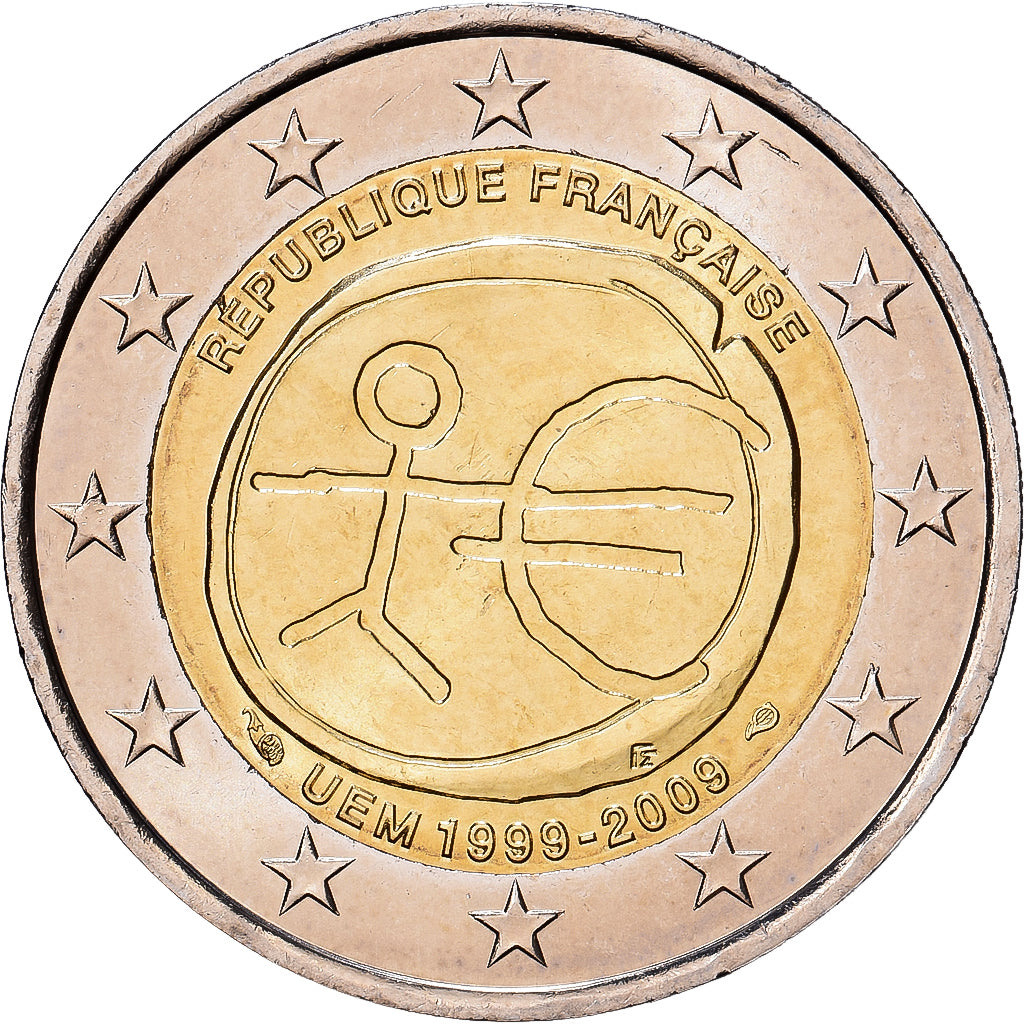 France, 2 Euro, 10e anniversaire de l'Union économique et monétaire