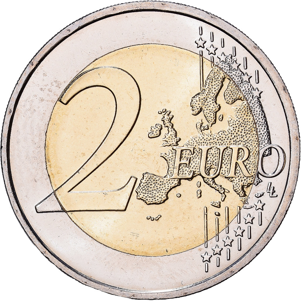 France, 2 Euro, 30e anniversaire du drapeau de l'Union Européenne, 2015