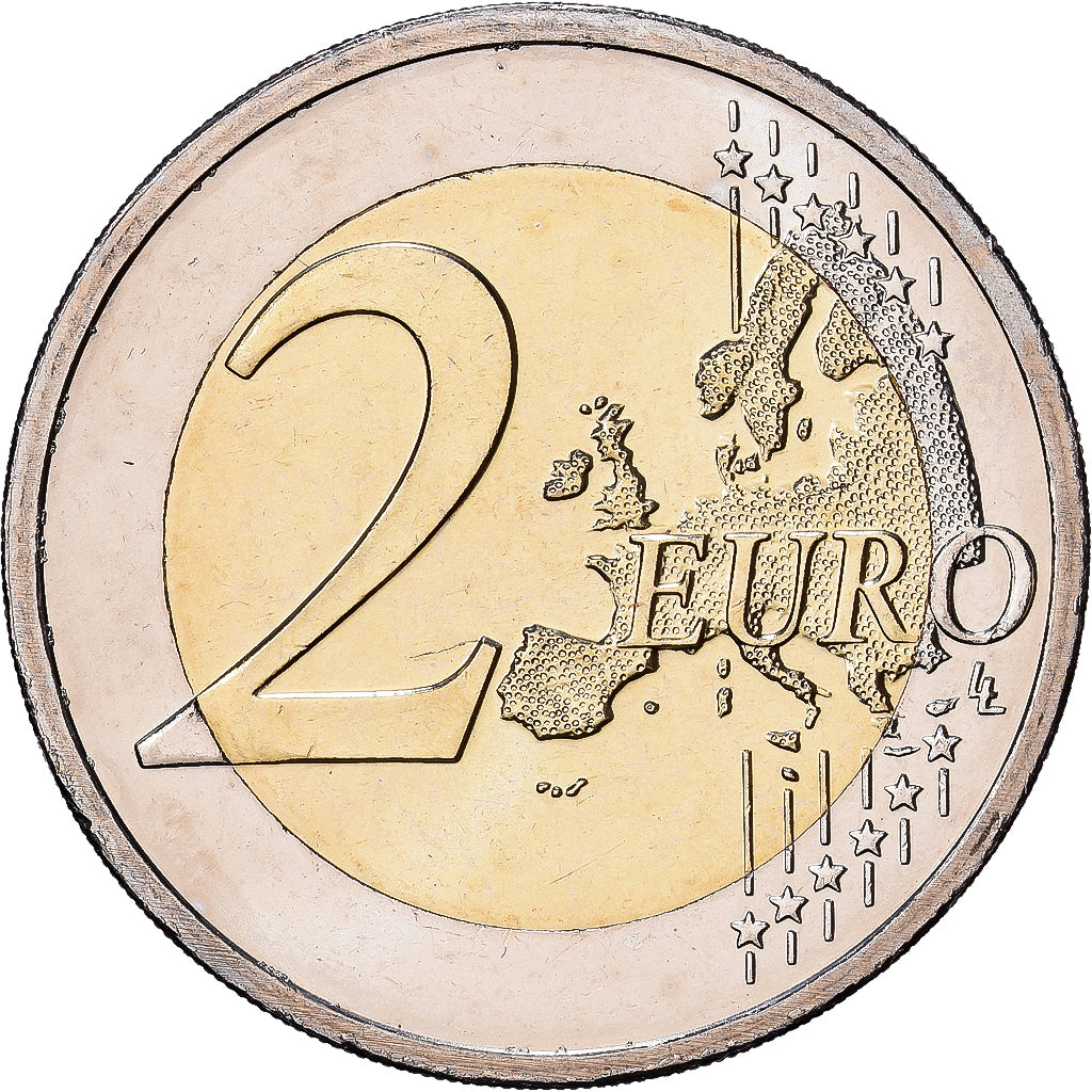 Países Baixos, 2 Euro, 500e anniversaire de l'impression de l'Éloge de la
