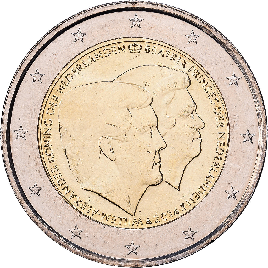 Netherlands, 2 Euro, 1er anniversaire de l'abdication et de l'accession