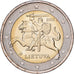 Lithuania, 2 Euro, le chevalier Vytis, 2015, MONNAIE DE LITUANIE, Bi-Metallic