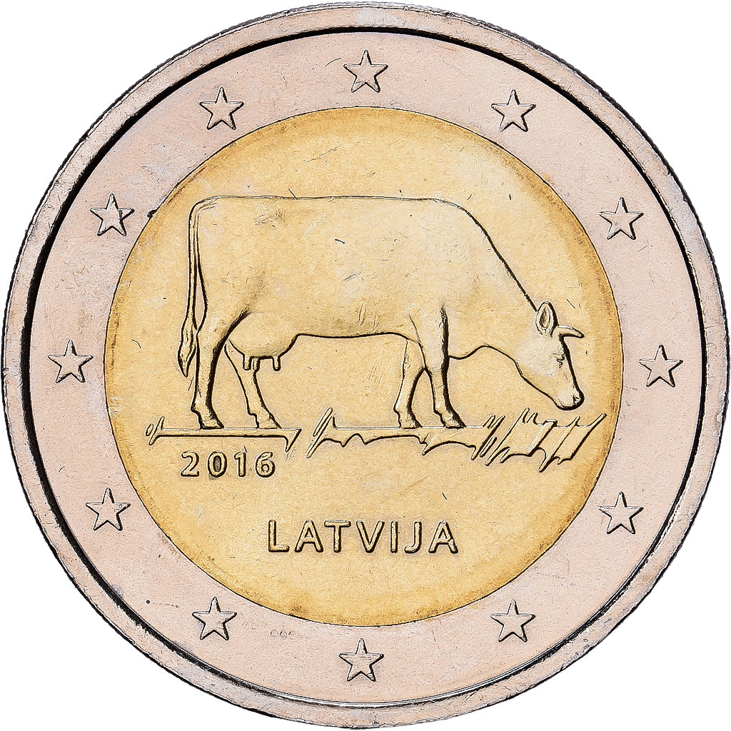 Latvia, 2 Euro, L'agriculture lettone., 2016, MONNAIE DE LITUANIE, Bi-Metallic