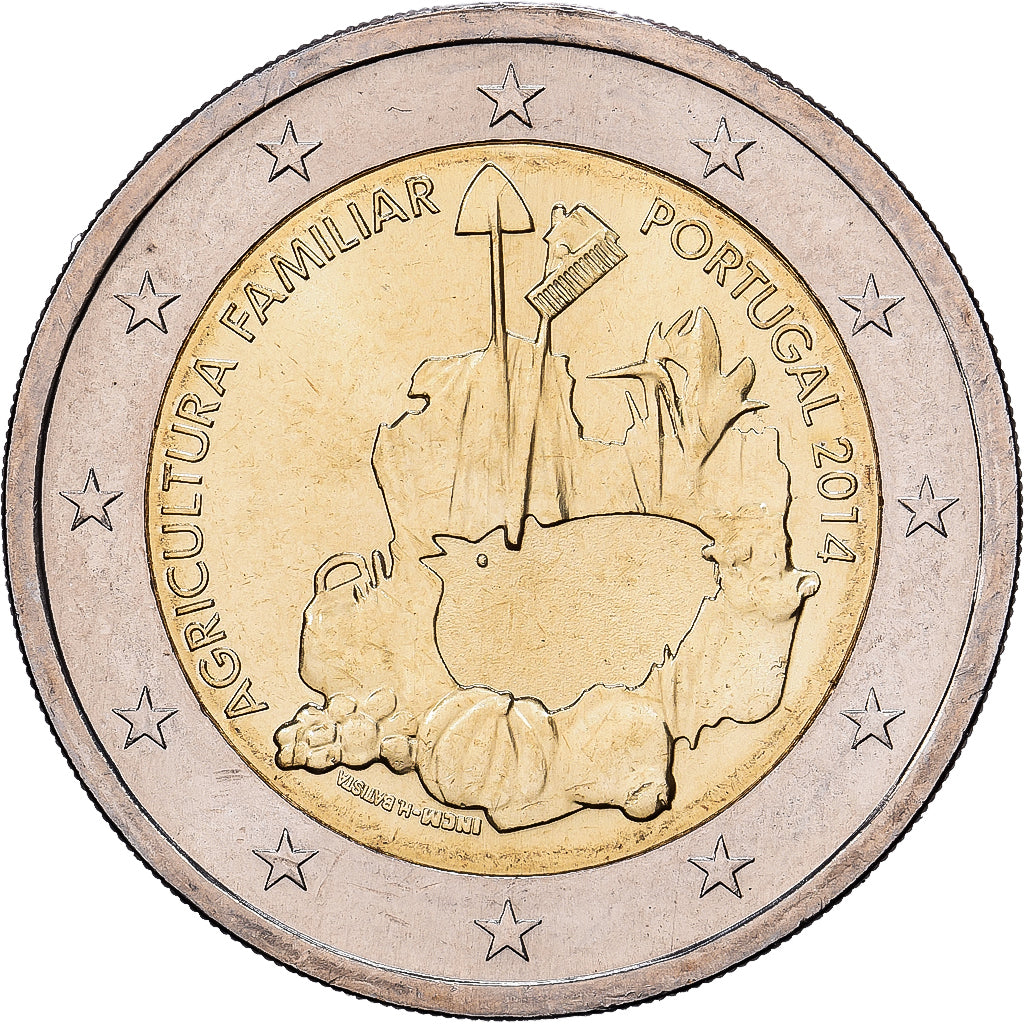Portugal, 2 Euro, Année internationale de l'agriculture familiale, 2014, INCM